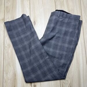 Charles Tyrwhitt-Ultimate Performance Check Plaid Wool Dress Pant Trousers 36x31